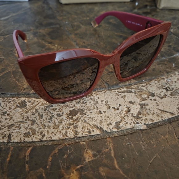 NWT Furla SFU 710 Chic Burgundy Red Squared Cat Eye Sunglasses 54mm main image 7